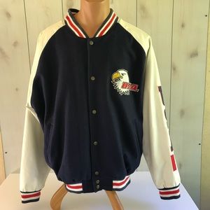 Steve & Barry’s Eagle Jacket Wool & Faux Leather